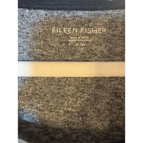 Eileen Fisher Cotton Linen Blend 3/4 Sleeves Knit Top Sz M minimalist lagenlook - Picture 4 of 8